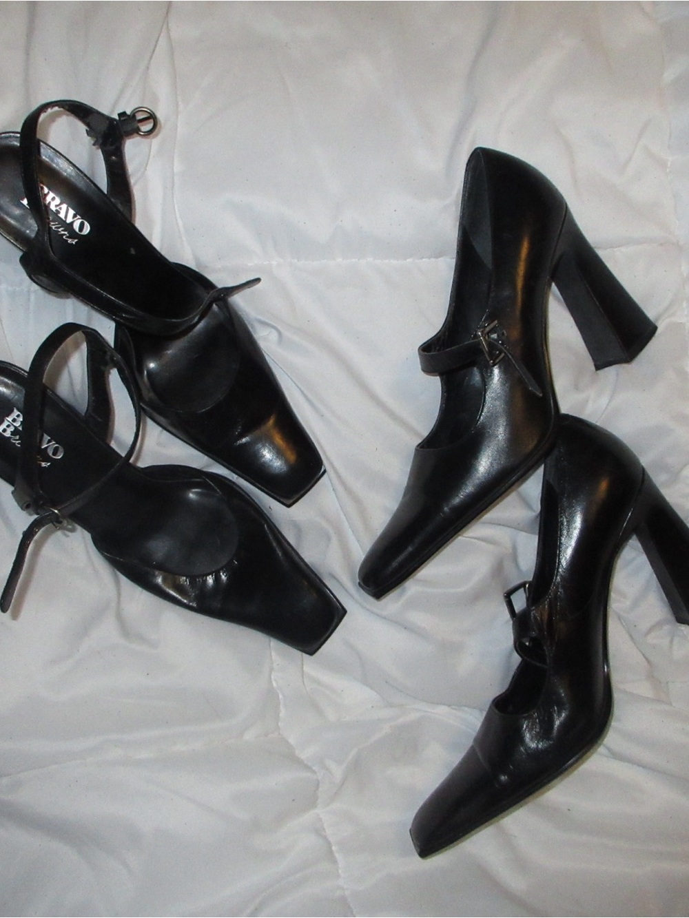 Classic Black Browns Pumps Two Pair Set